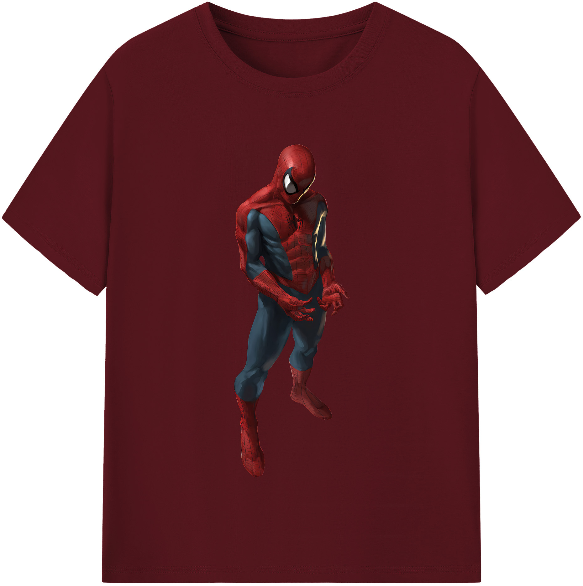 （画像用） Spider Man スパイダーマン 綿100％半袖Tシャツ（フロントプリント）